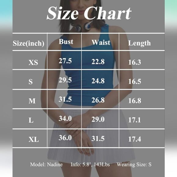 NWT Classic Ribbed Blue Tank Top - Picture 5 of 5